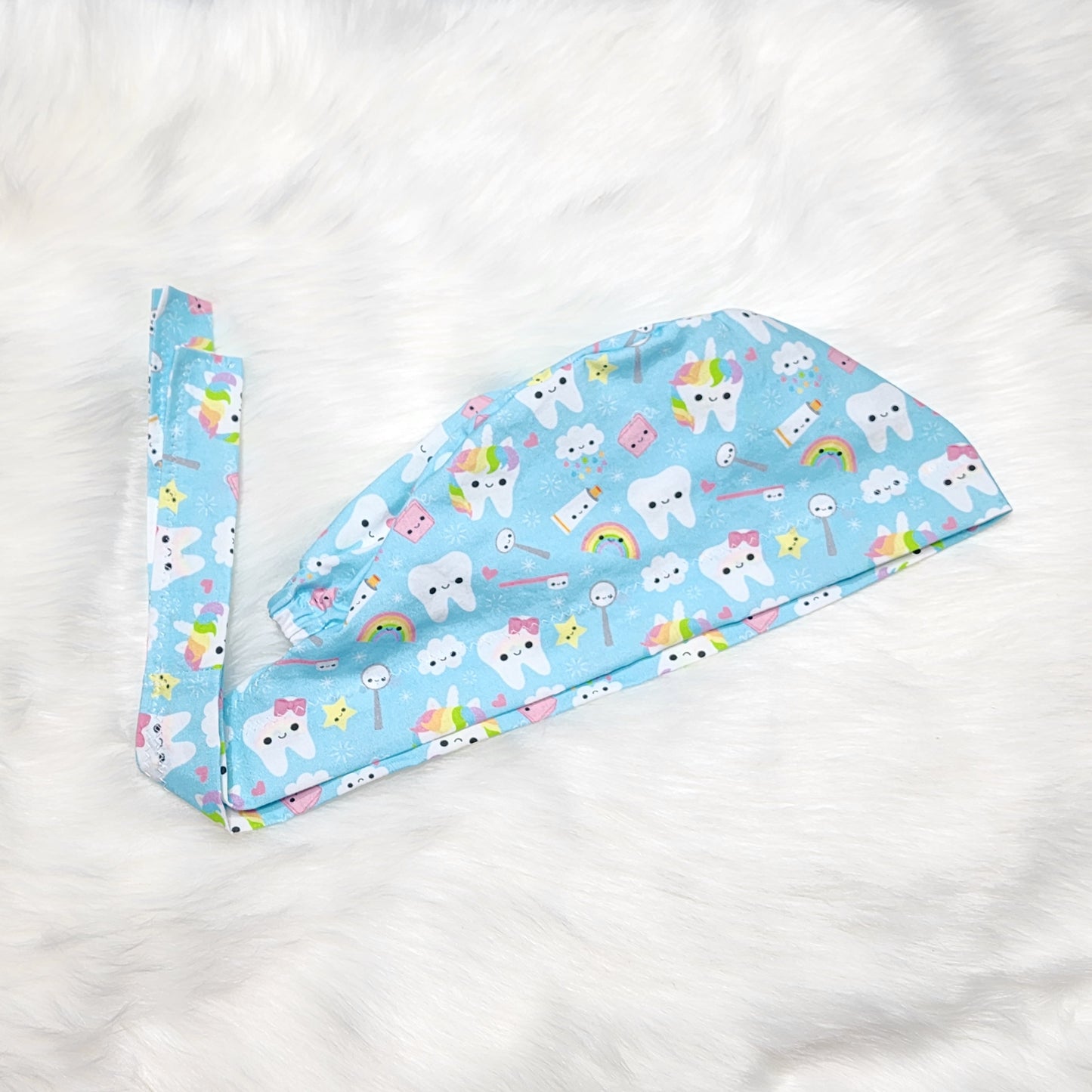 Kawaii Unicorn Teeth Dental Scrub Cap