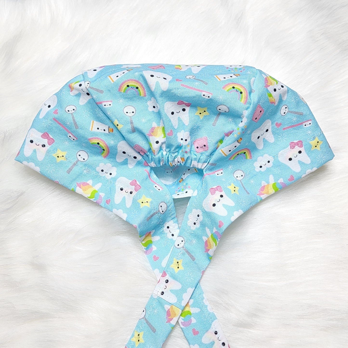 Kawaii Unicorn Teeth Dental Scrub Cap