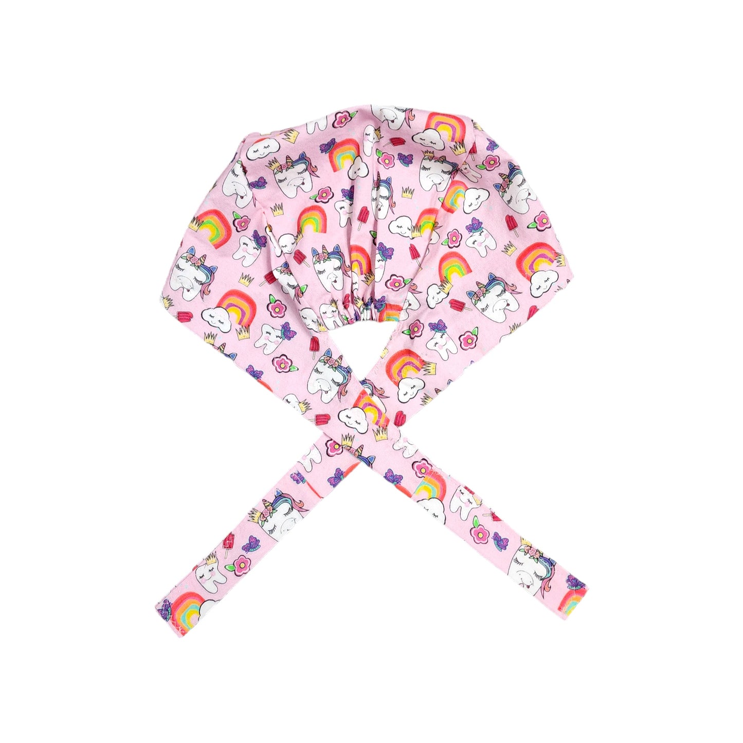 Rainbow Unicorn Teeth Dental Scrub Cap