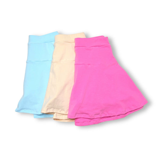 Solid Cotton Skort