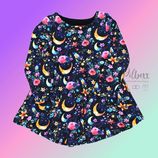 Celestial Moon Dress for Girls