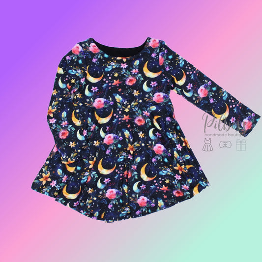 Celestial Moon Dress for Girls