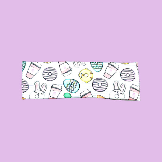 Easter Bunny Donuts and Coffee Headband