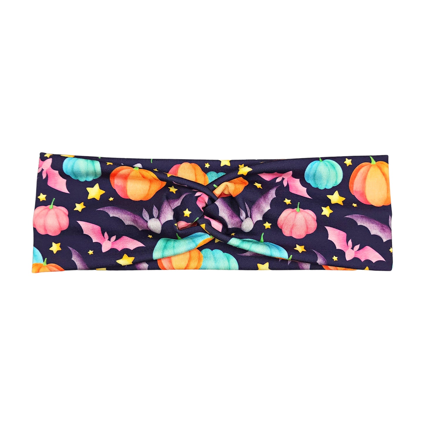 Purple Pumpkins and Bats Headband