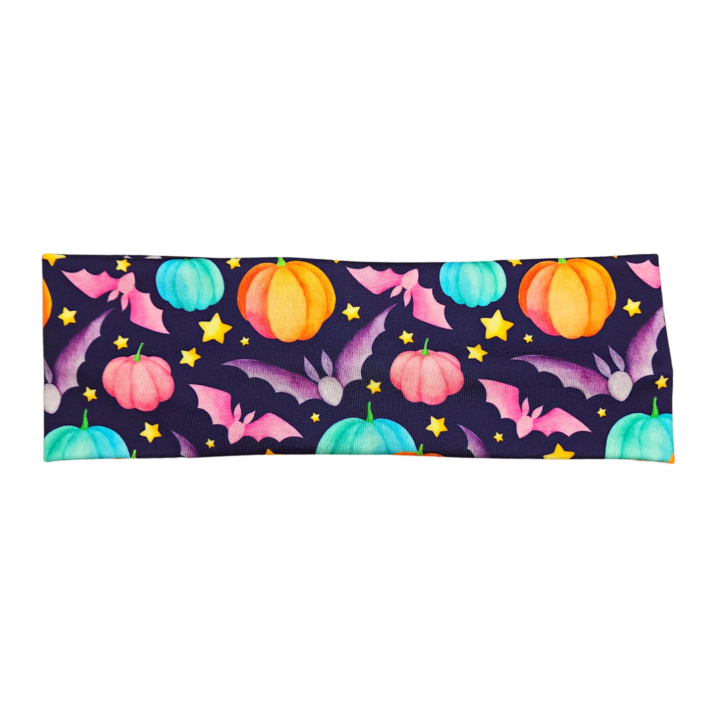 Purple Pumpkins and Bats Headband