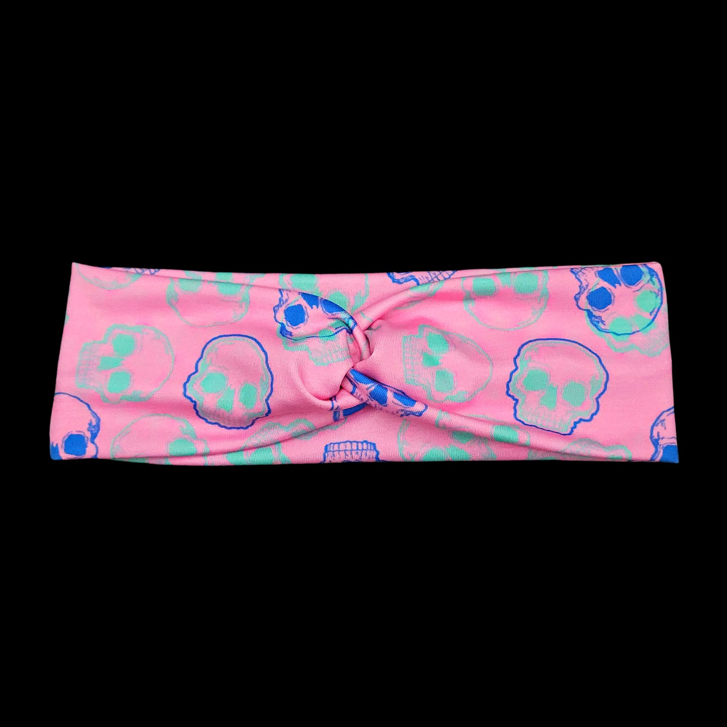 Hot Pink and Mint Skull Headband