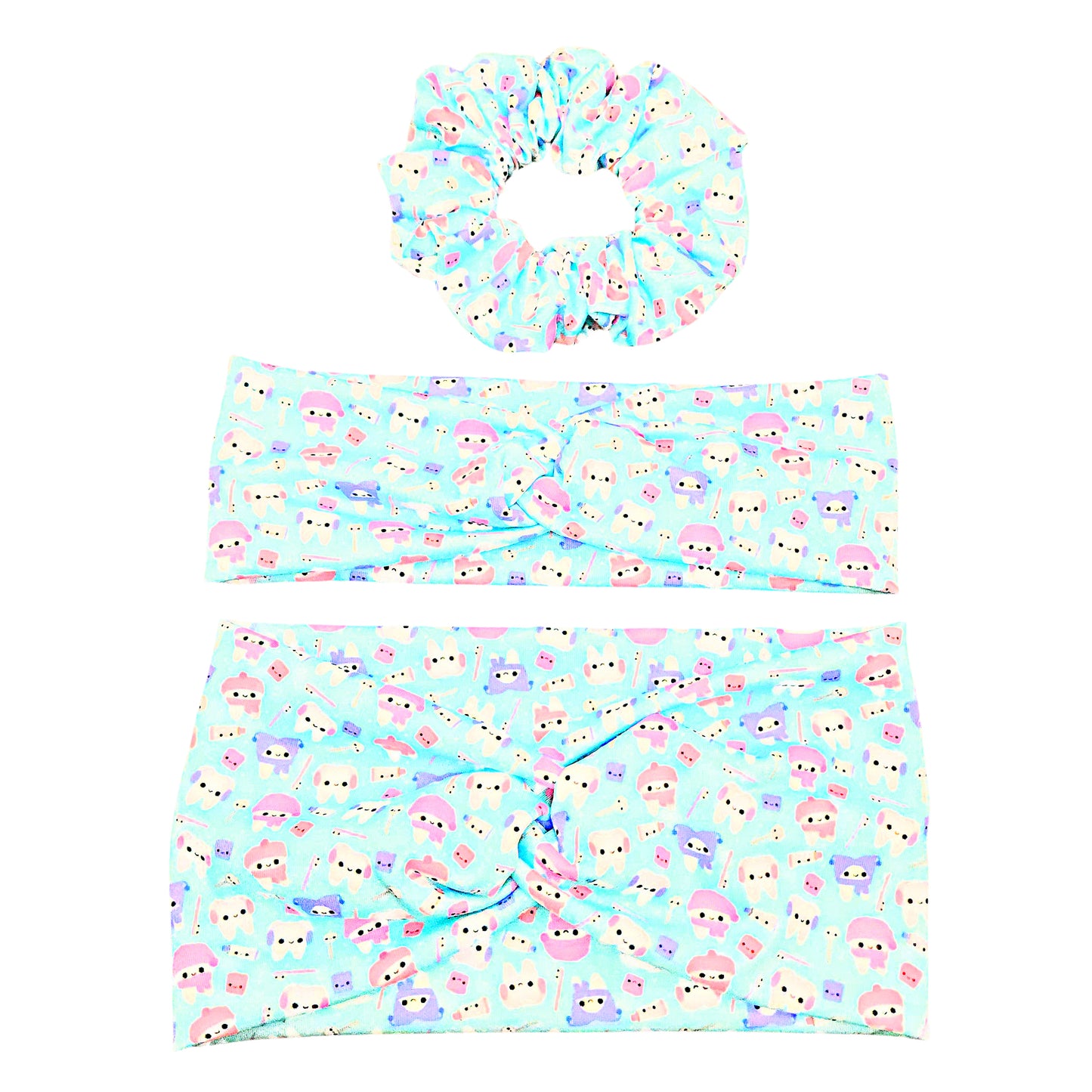 Pastel Winter Teeth Dentral Scrunchie