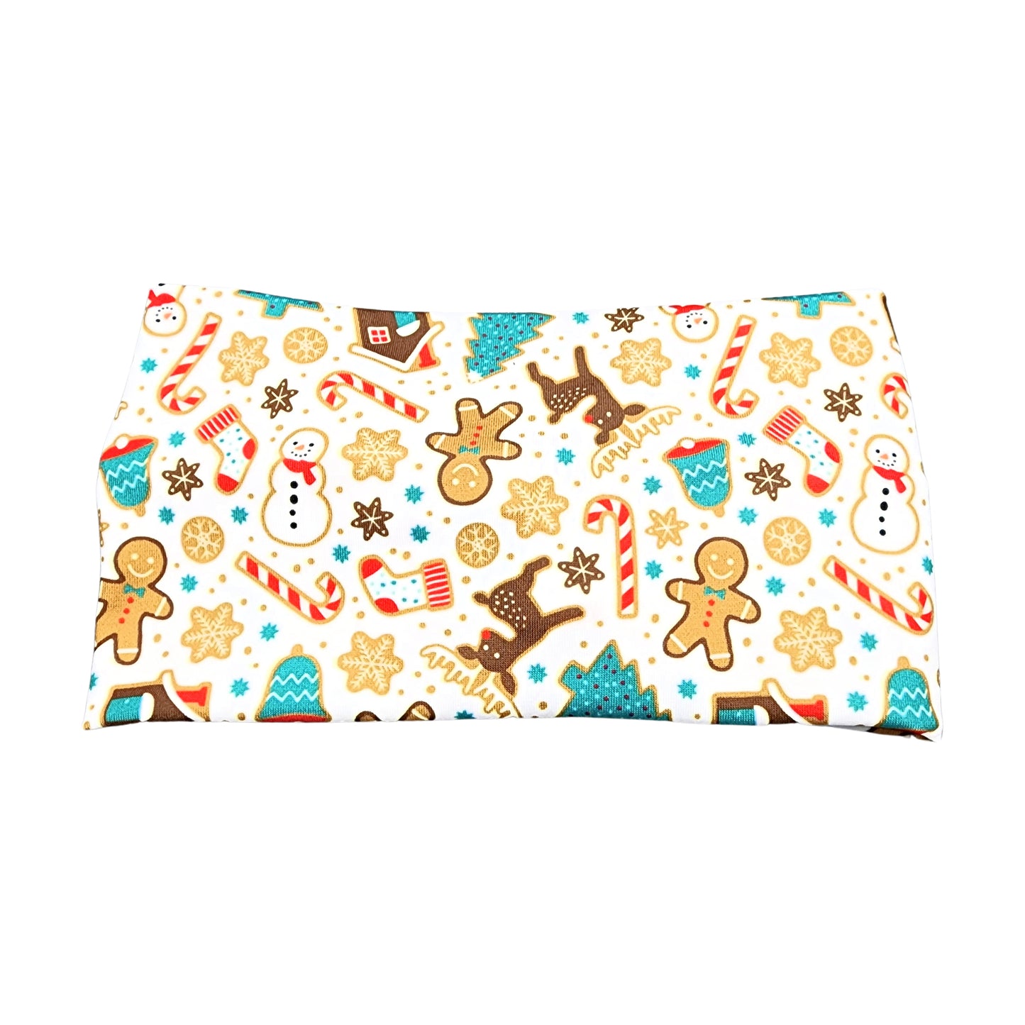 Wide Christmas Gingerbread Cookie Print Headband