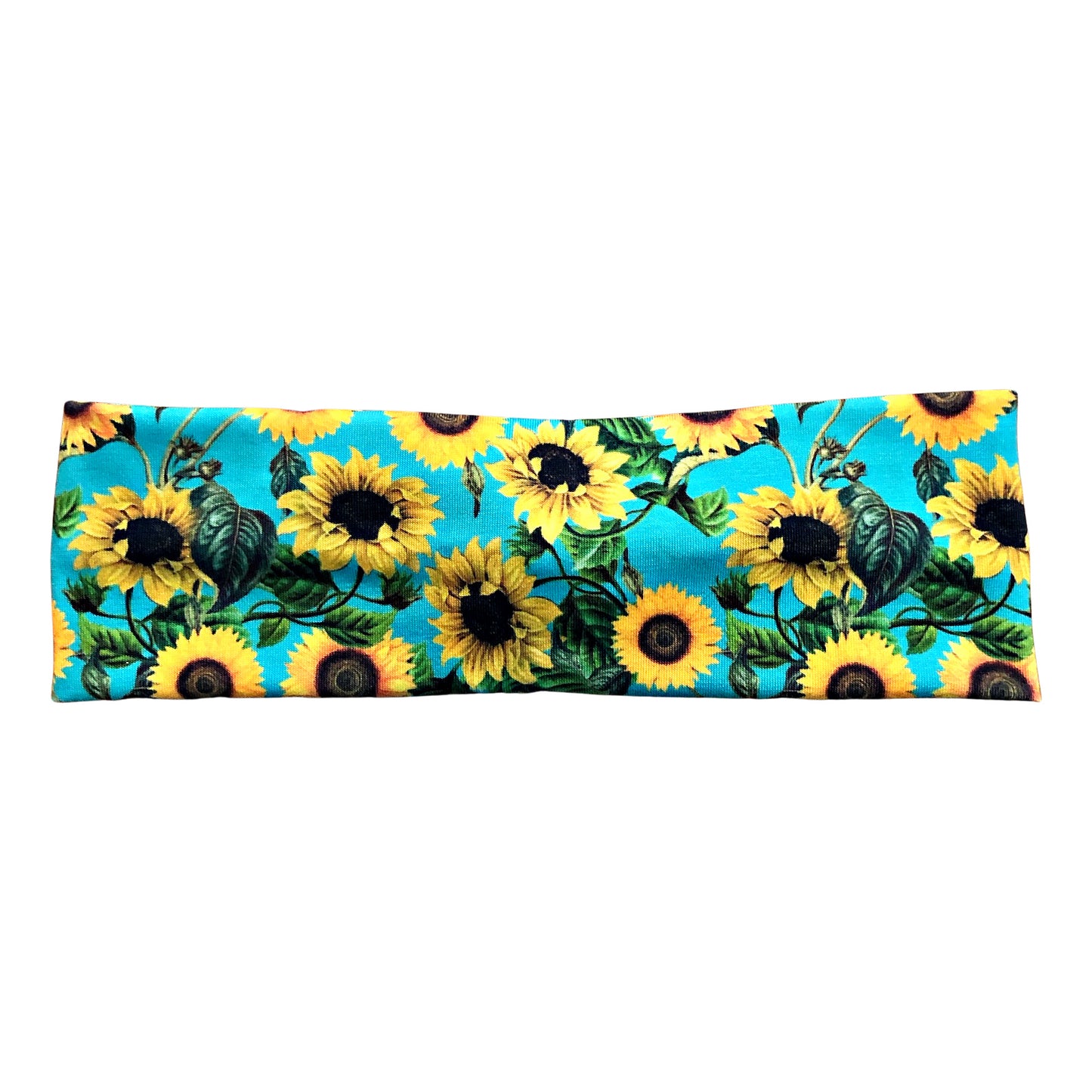 Teal Sunflower Headband for Women
