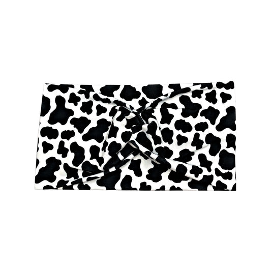 Wide Cow Print Headband