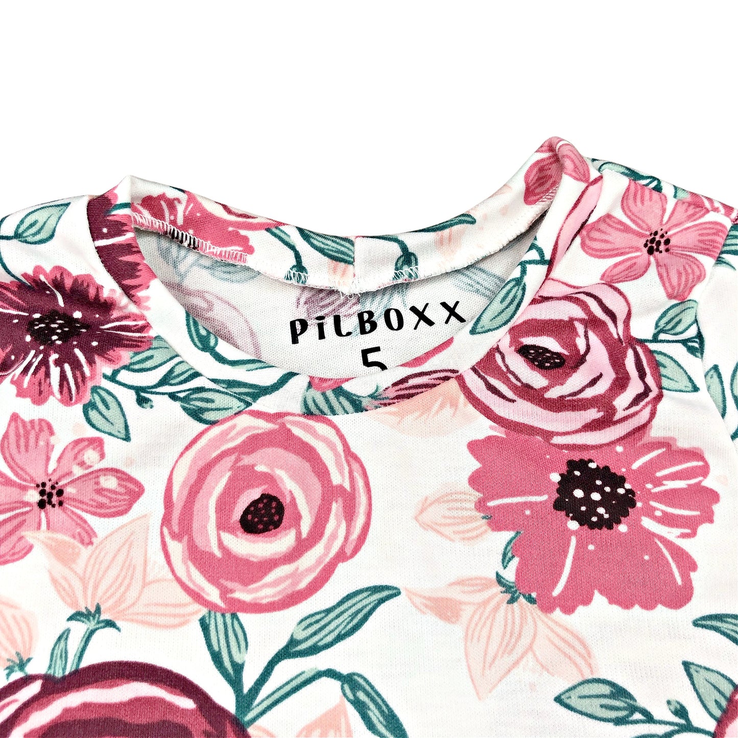 Mauve Rose Floral Twirly Dress for Girls