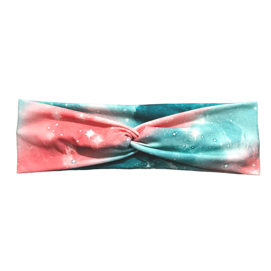 Pink and Green Galaxy Headband