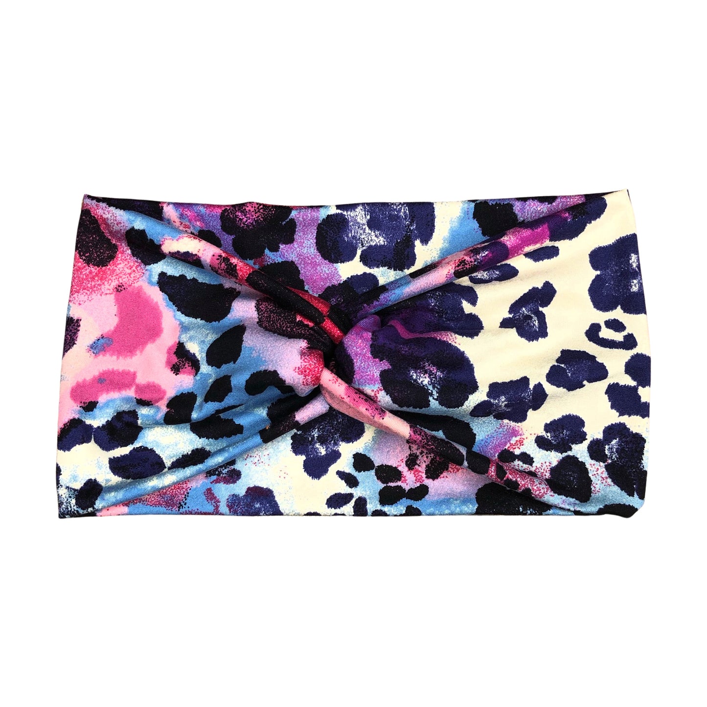 Wide Colorful Leopard Print Headband