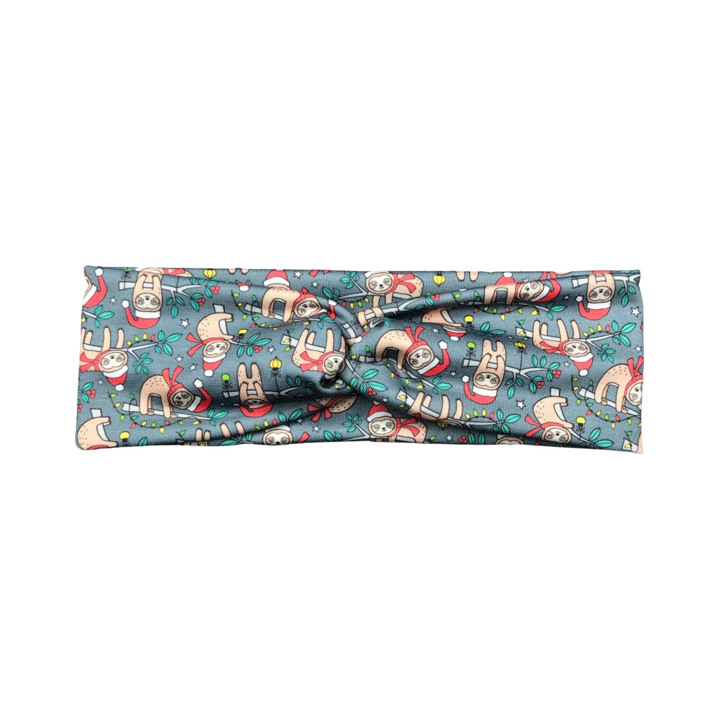 Gray Christmas Sloth Headband for Women