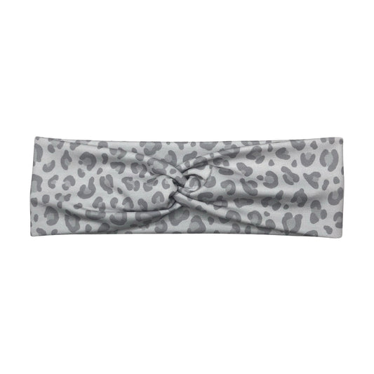 Gray Leopard Print Headband