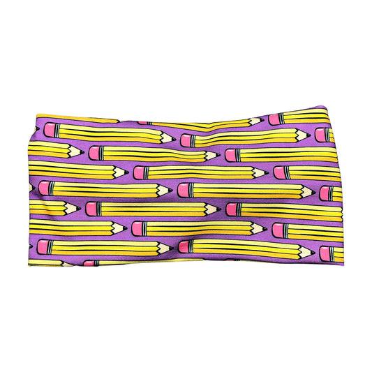 Wide Purple Pencil Headband for Women