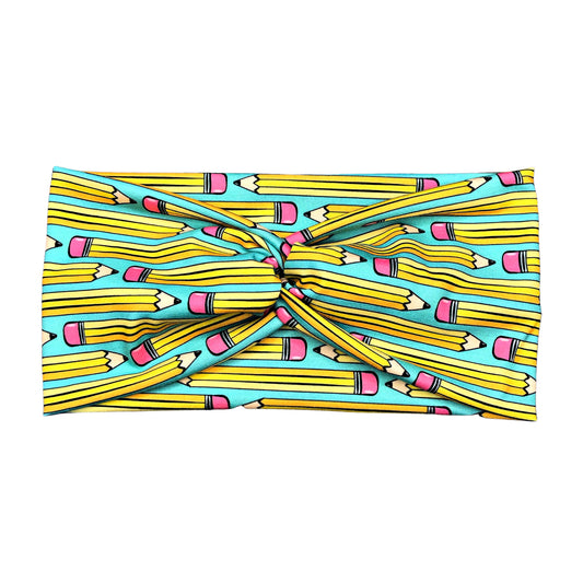 Wide Turquoise Pencil Headband for Women