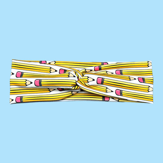 White Pencil Teacher Headband for Women