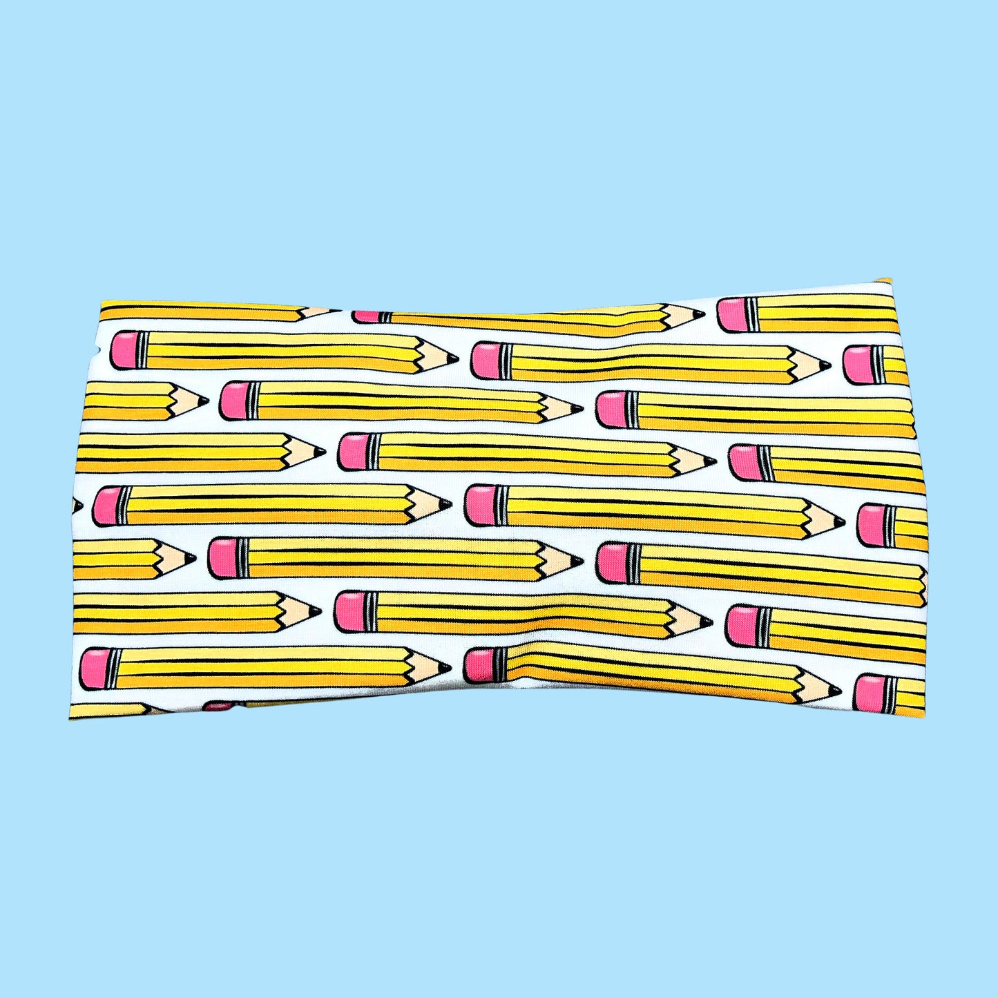 Wide White Pencil Headband for Women