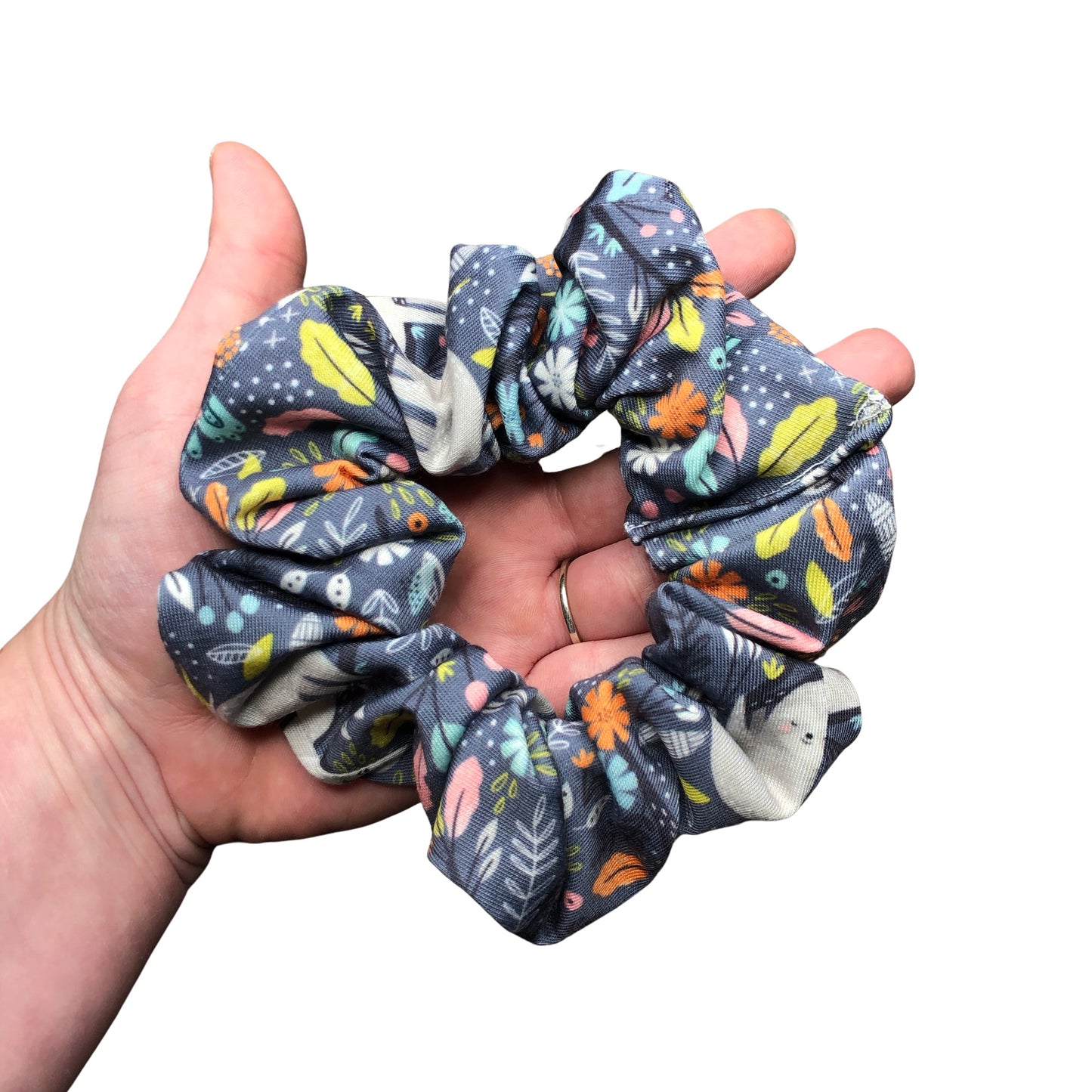 gray sloth scrunchie