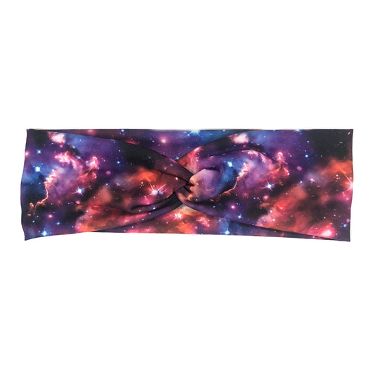 Galaxy Print Headband Pink Purple Blue