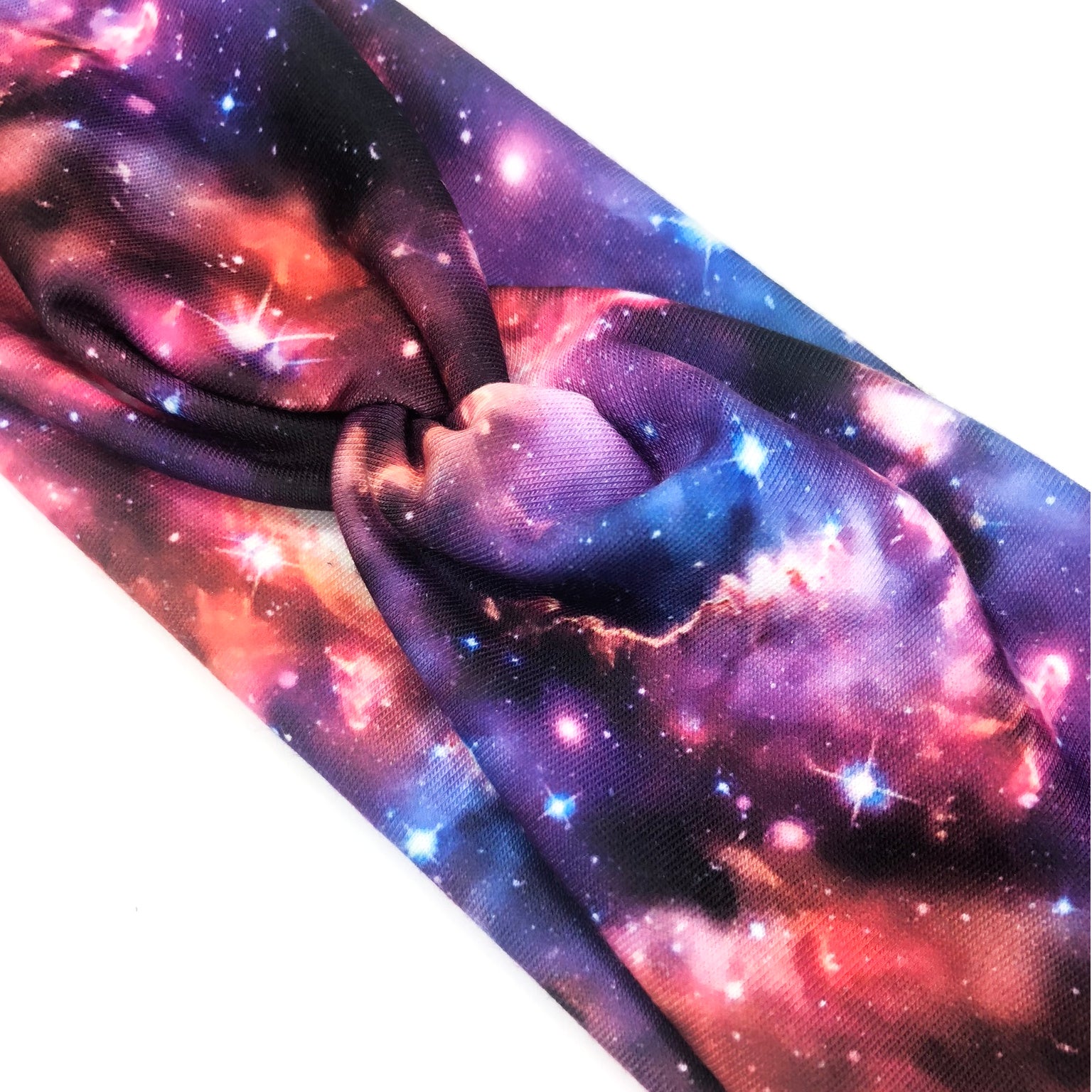 Galaxy Print Headband Pink Purple Blue