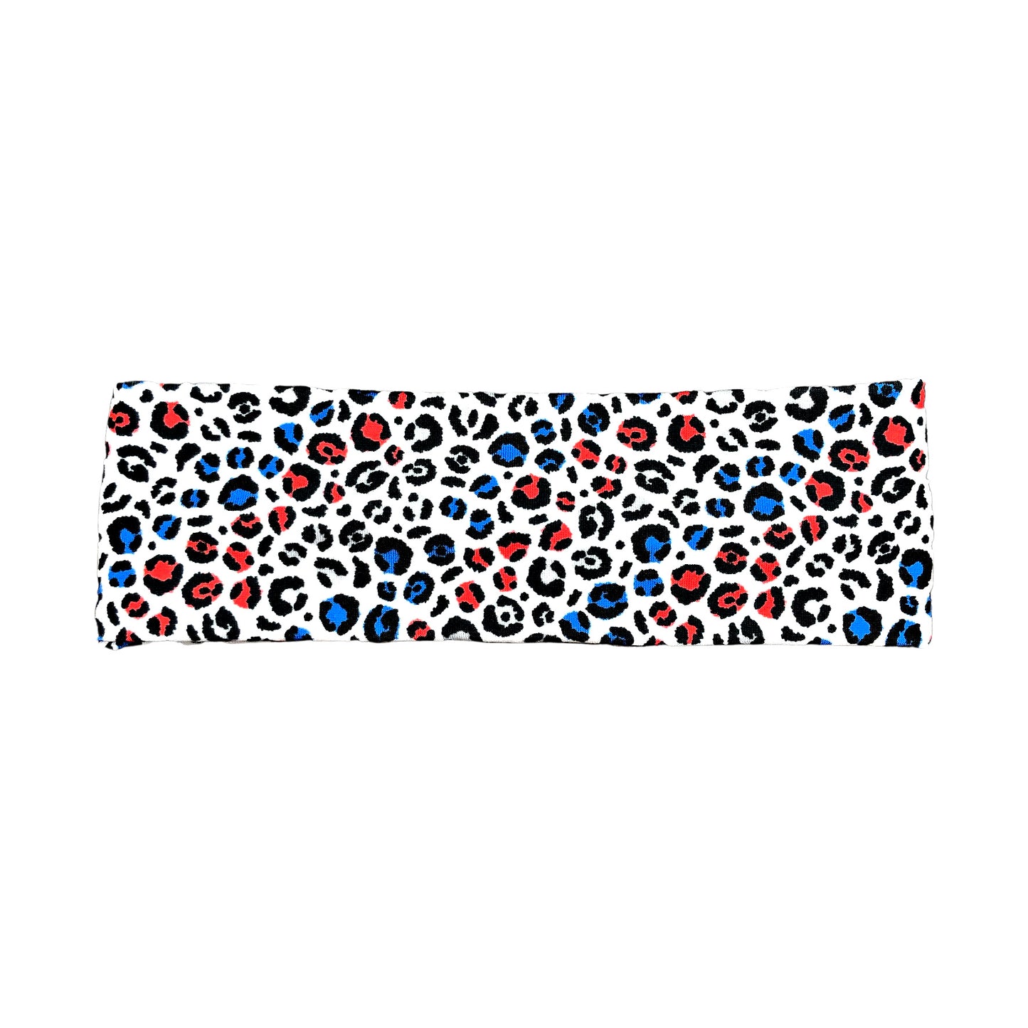 Red, White and Blue Leopard Print Headband