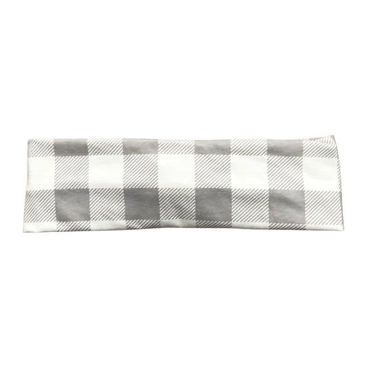 Gray and White Checker Plaid Headband