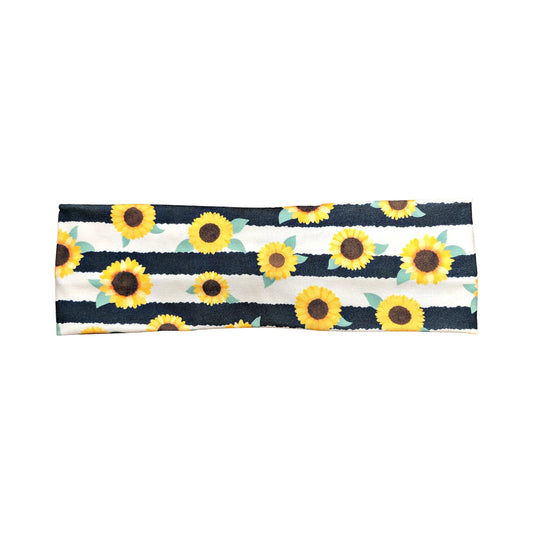 Striped Sunflower Headband for Women