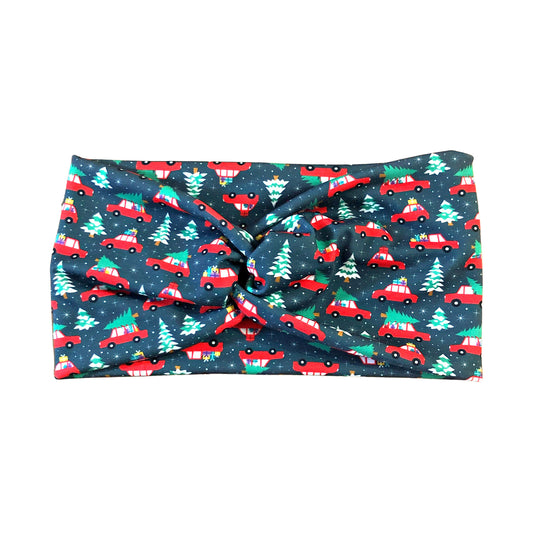 Wide Christmas Tree Car Headband for Women