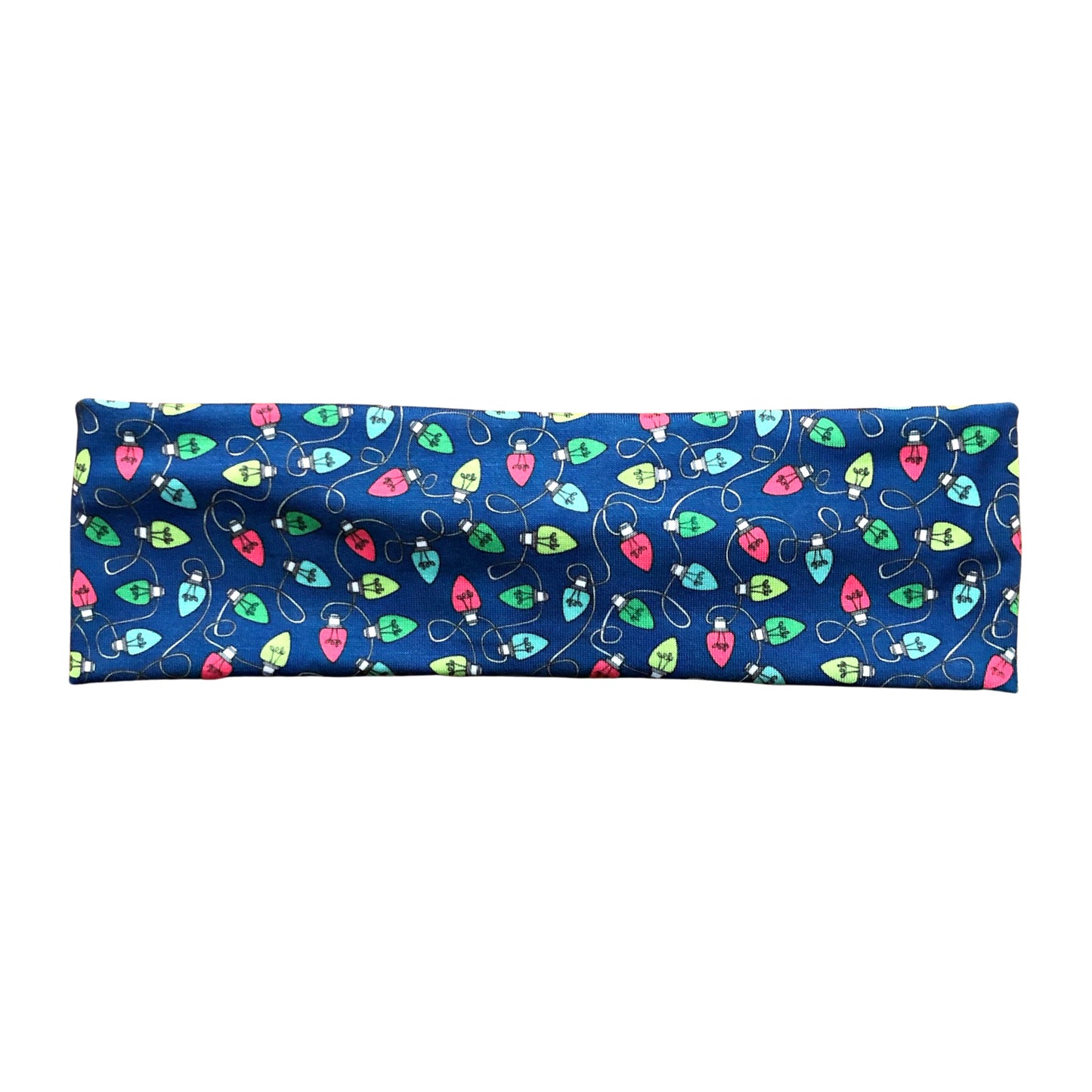 Blue Christmas Lights Print Headband