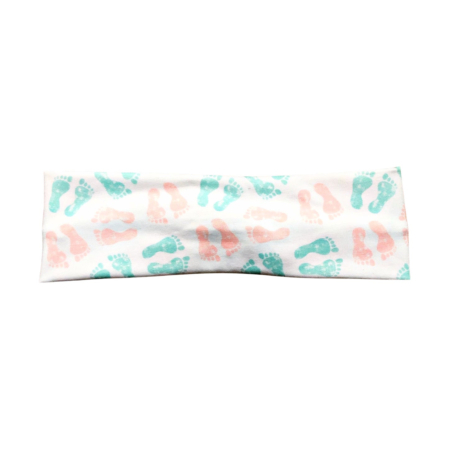 Pink and Blue NICU Nurse Baby Footprint Headband for Women