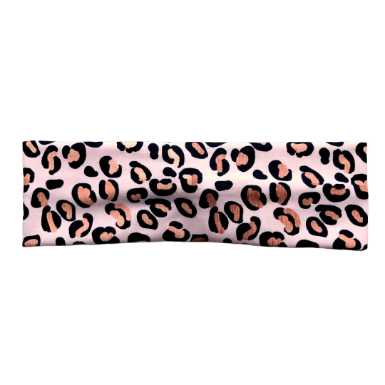Pink Leopard Print Headband for Women
