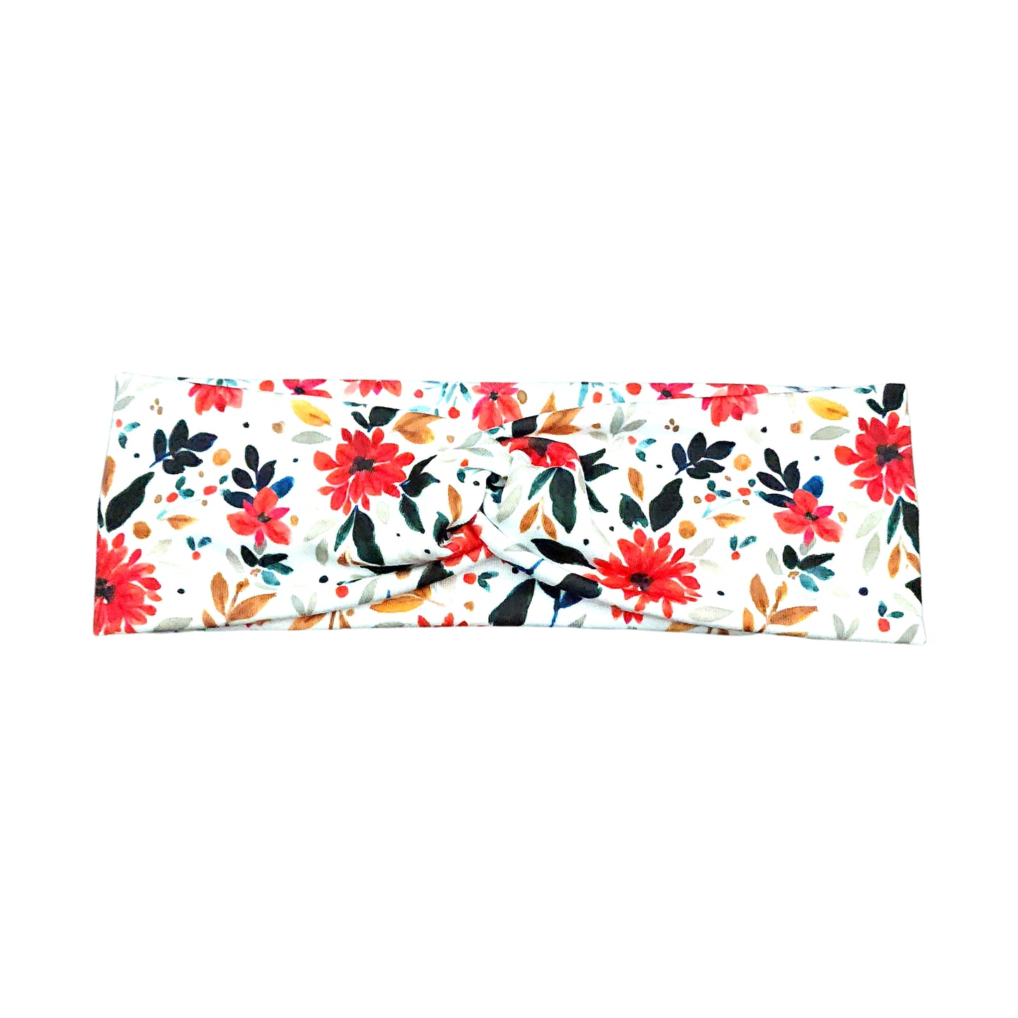 Wide Red Holiday Flower Headband for Women