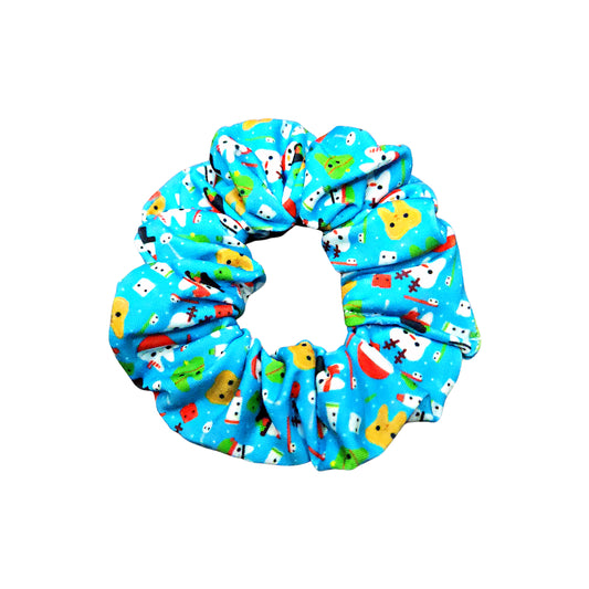 Blue Christmas Teeth Scrunchie