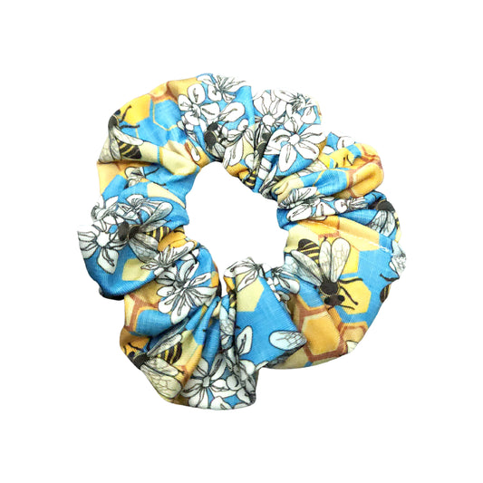 Blue Bee Scrunchie