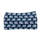 Wide Navy Blue Mail Delivery Truck Print Headband for Women