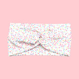 Wide White Confetti Sprinkle Headband