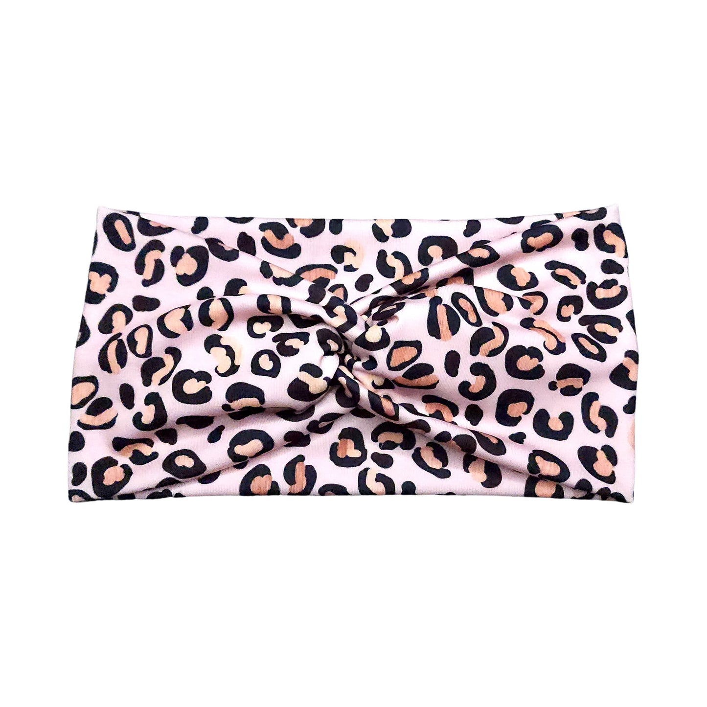 Pink Leopard Print Headband for Women