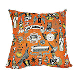 Beige Halloween Themed Throw Pillow Cover, 18x18
