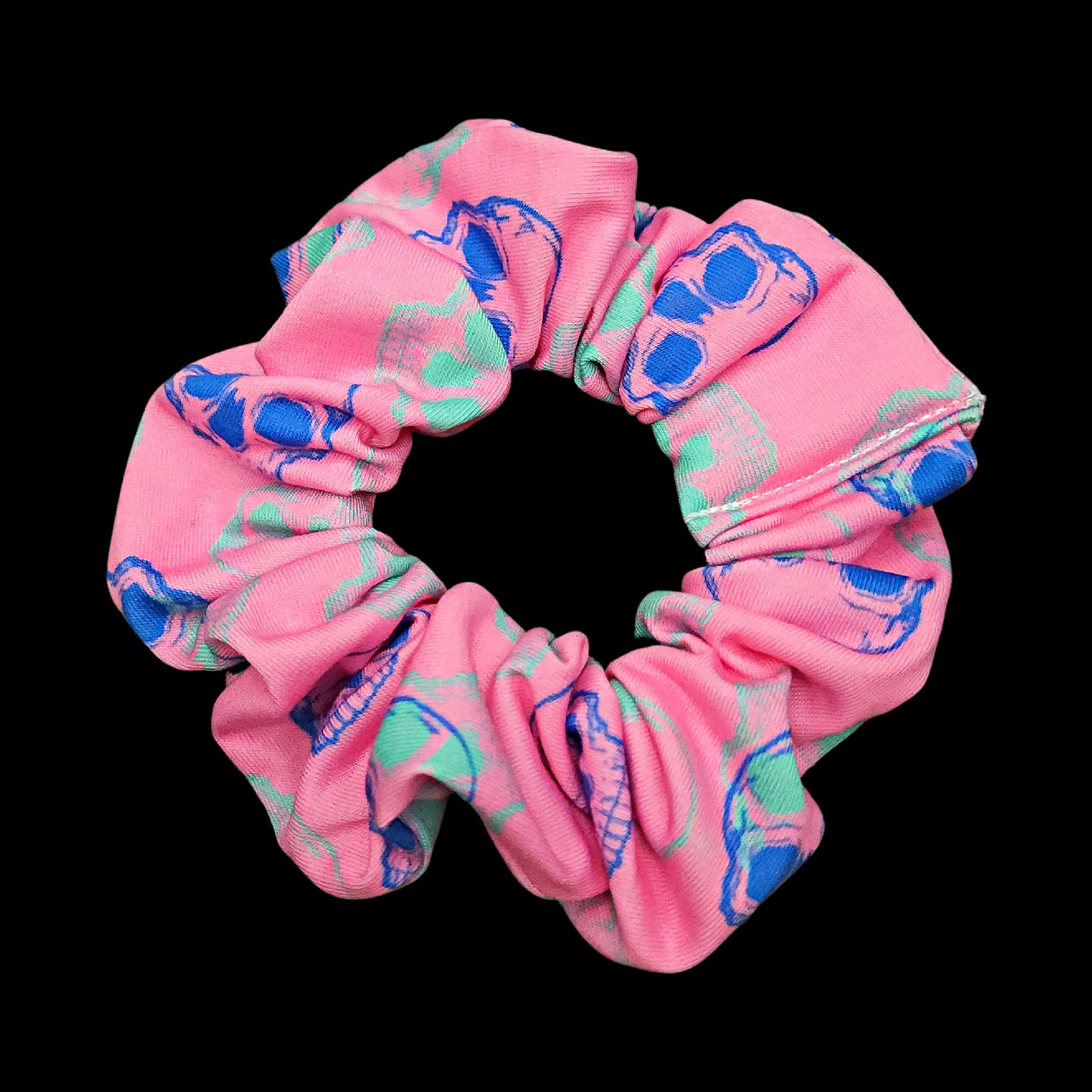 Hot Pink and Mint Skull Fabric Headband