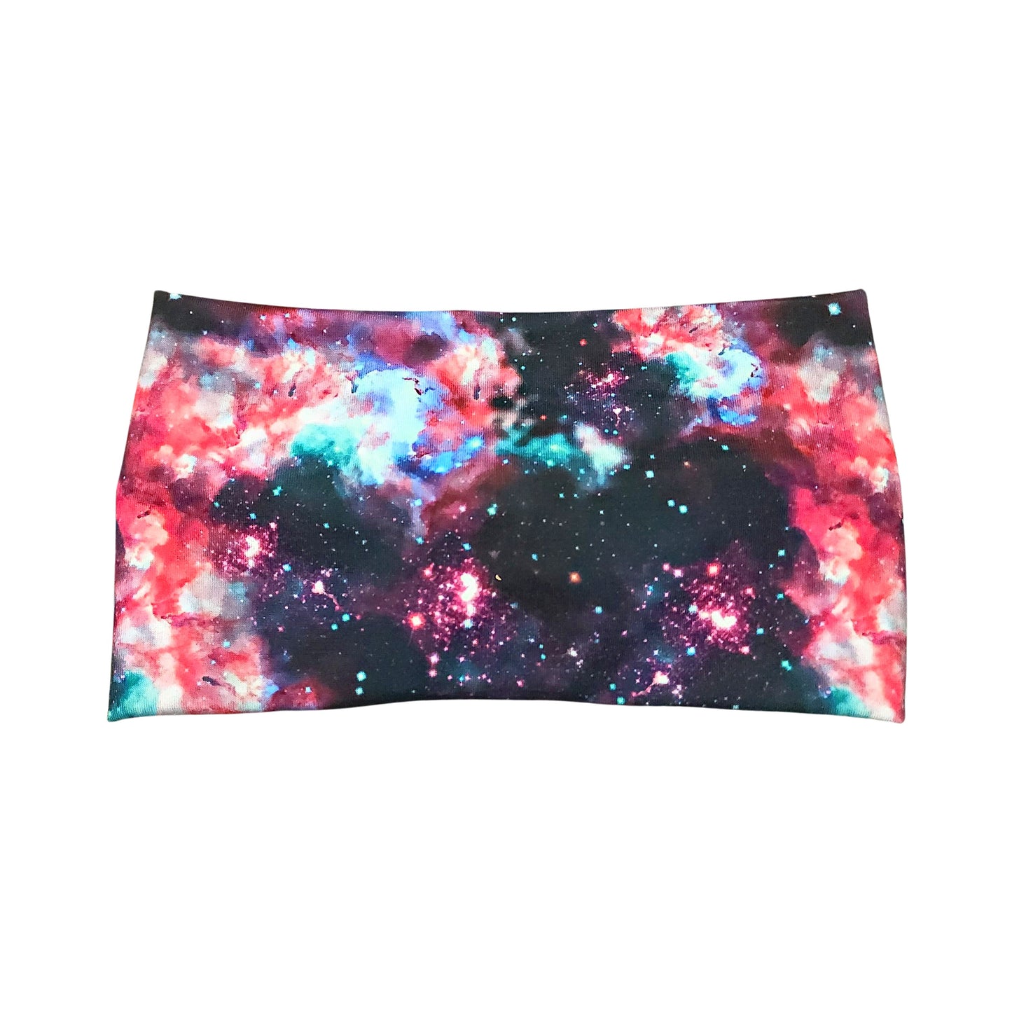 Wide Mint Galaxy Print Headband for Women