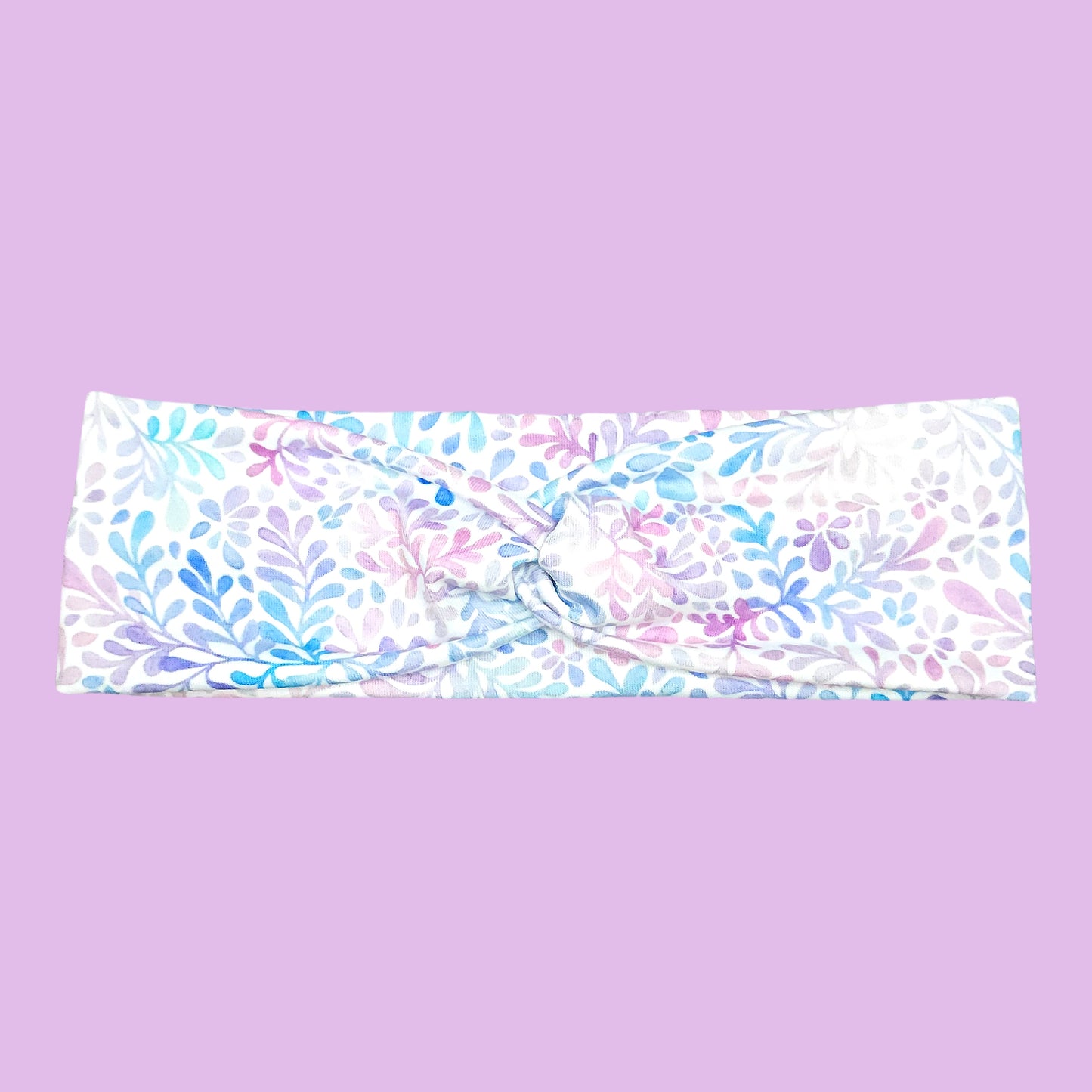 Pastel Purple and Blue Floral Headband