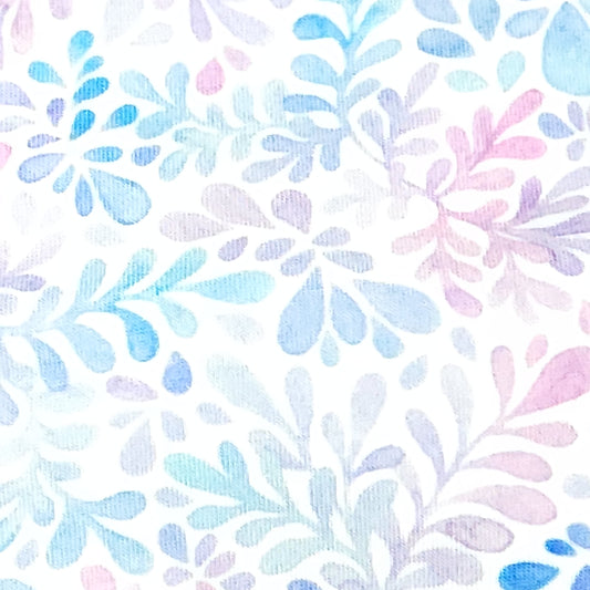 Purple Pastel Flower Scrunchie