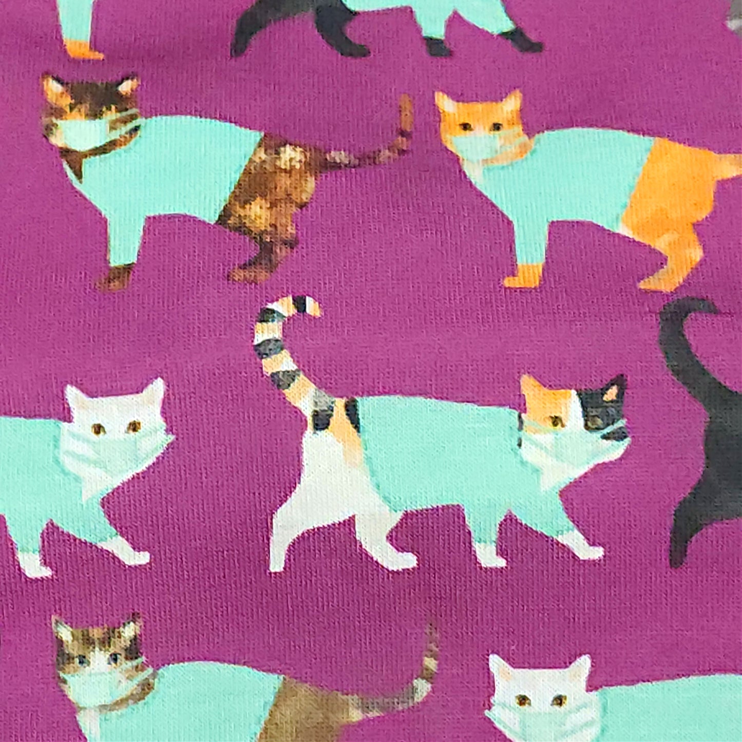 Cats in Scrubs Print Hair Tie for Women