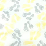 Yellow and Gray Baby Feet Nursing Headband for Women