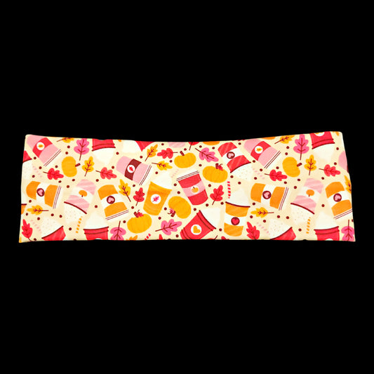 Orange Fall Pumpkin Spice Coffee Headband for Women