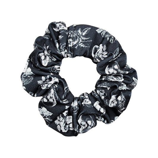 Skulls and Roses Scrunchie