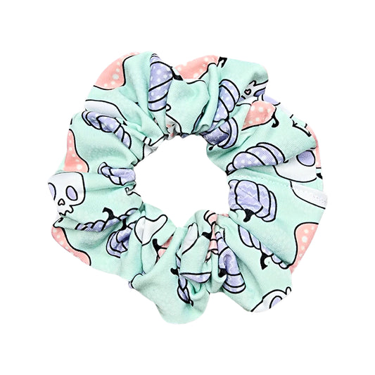 Pastel Halloween Scrunchie, Mint Green