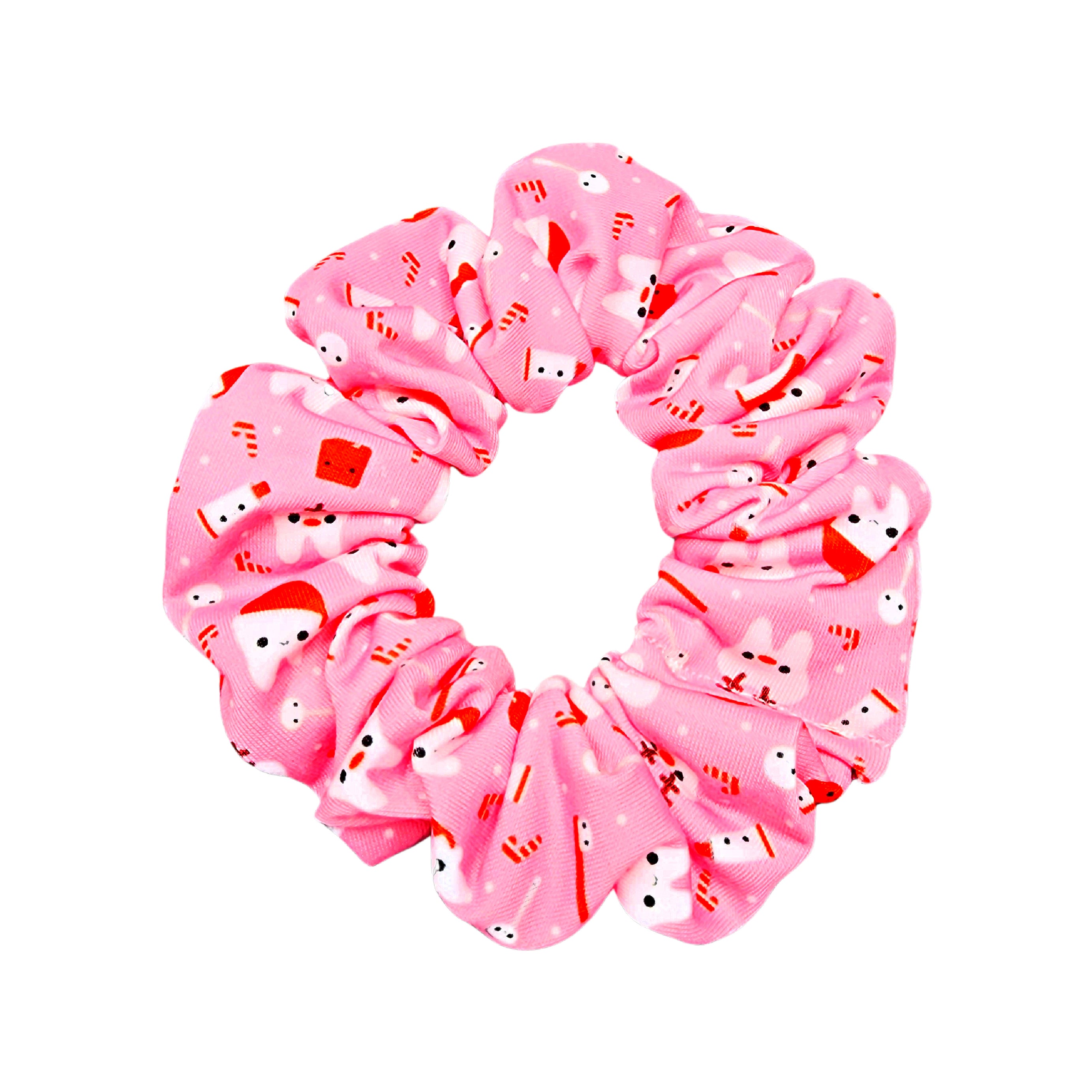 Pink Christmas Teeth Scrunchie